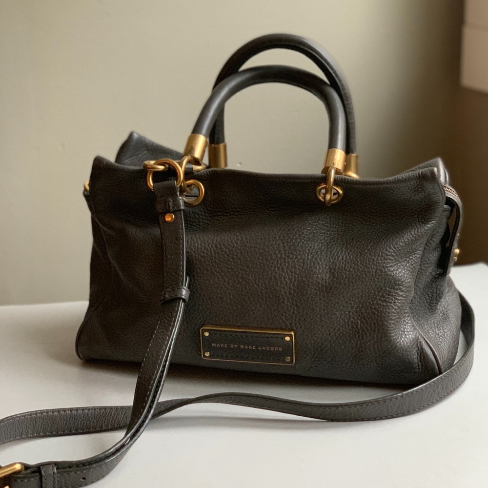 Marc by Marc Jacobs Gray Leather Satchel